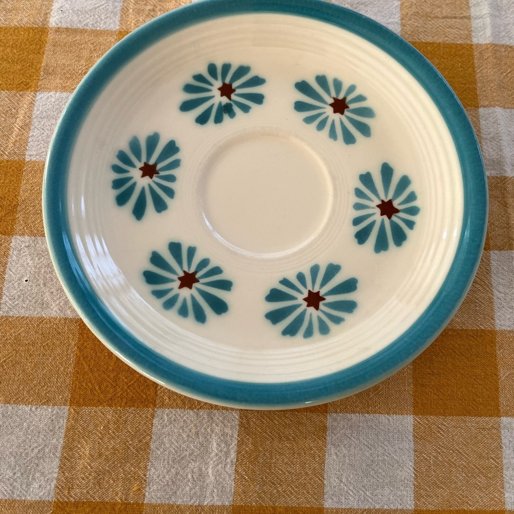 Fiestaware Hawaiian Daisy Saucers 1960s 6 saucers
